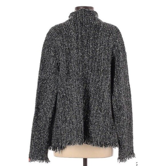 Velvet By Graham & Spencer Tweed Knit Open Front Cardigan Sweater Small - Picture 3 of 5